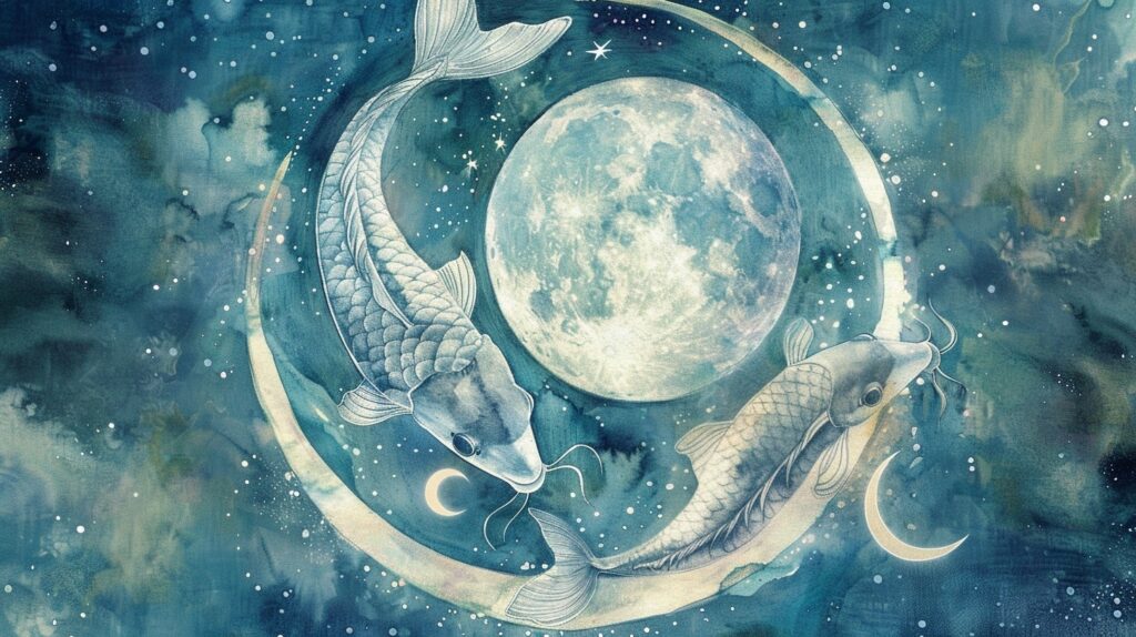Compatibilité des signes lunaires : poissons avec Poissons