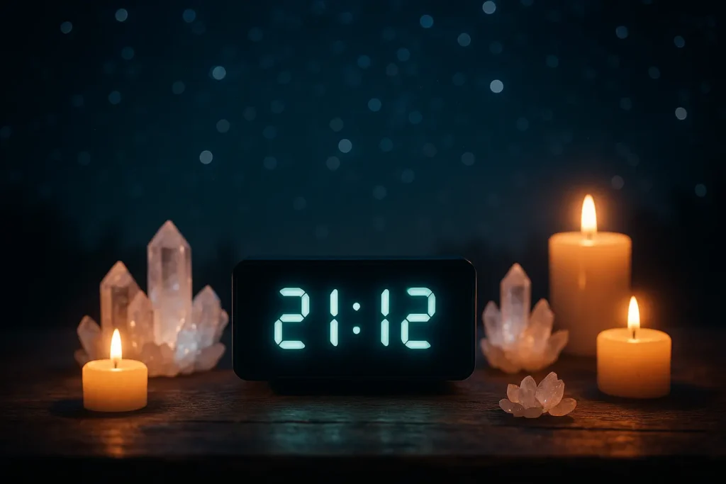 Signification de l'heure miroir 21h12